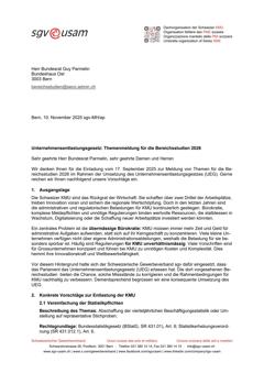  Unternehmensentlastungsgesetz: Themenmeldung für die Bereichsstudien 2026