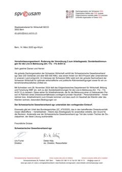  Änderung der Verordnung 2 zum Arbeitsgesetz: Sonderbestimmungen für die Live-in-Betreuung (Art. 17a - 17e ArGV 2)