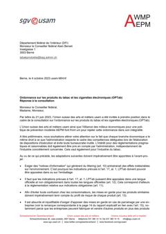  Ordonnance sur les produits du tabac et les cigarettes électroniques (OPTab)