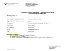  Consultation relative au projet Stretto 3 ; révision des ordonnances
