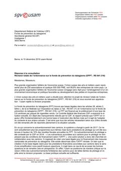  Révision totale de l’ordonnance sur le fonds de prévention du tabagisme (OFPT ; RS 641.316)