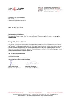  Revision der Verordnung über Fernmeldedienste (Anpassung der Grundversorgungsbestimmungen)