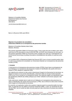  Ordonnance fédérale sur la transparence des personnes morales