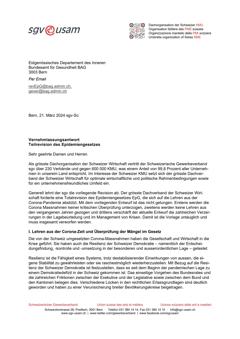  Teilrevision des Epidemiengesetzes