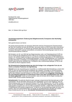  Änderung des Obligationenrechts (Transparenz über Nachhaltigkeitsaspekte)