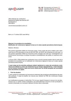  Modification de l’ordonnance régissant la taxe sur la valeur ajoutée (procédures électroniques)