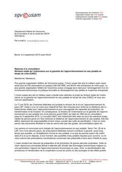  Révision totale de l’ordonnance sur la garantie de l’approvisionnement en eau potable en temps de crise (OAEC)