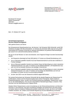  Vernehmlassungsantwort Revision Wasserrechtsgesetz