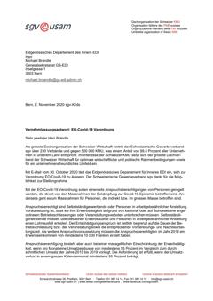  Vernehmlassungsantwort: EO-Covid-19 Verordnung