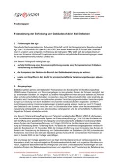  Finanzierung der Behebung von Gebäudeschäden bei Erdbeben