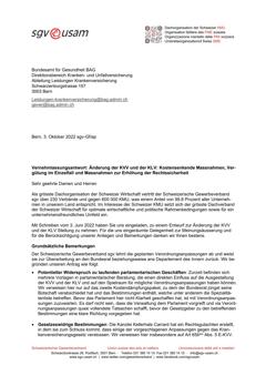  Änderung der KVV und der KLV: Kostensenkende Massnahmen, Vergütung im Einzelfall und Massnahmen zur Erhöhung der Rechtssicherheit