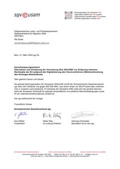  Übernahme und Umsetzung der Verordnung (EU) 2023/2667 zur Änderung mehrerer Rechtsakte der EU aufgrund der Digitalisierung des Visumverfahrens (Weiterentwicklung des Schengen-Besitzstands)